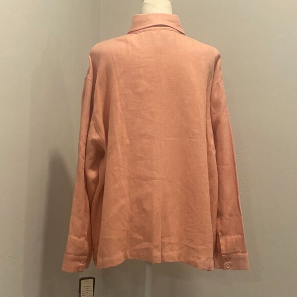 NWT Finity Naturals 2X Coral Button Up - Picture 8 of 9